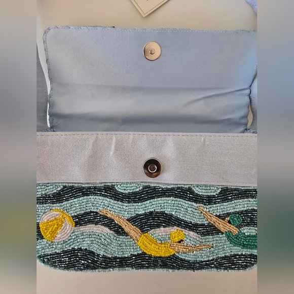 Sol and Mer Swimmer Beaded Shoulder Bag – Pool Party Design - Picture 6 of 8